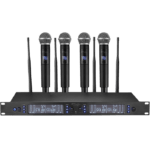 SET DE 4 MICROFONOS INALAMBRICO UHF FU-4.200